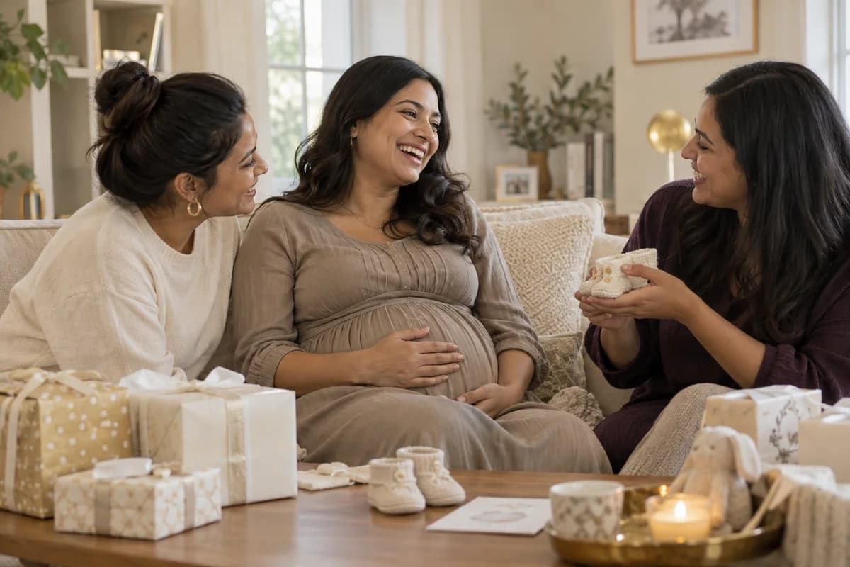 Fictional baby shower with friends